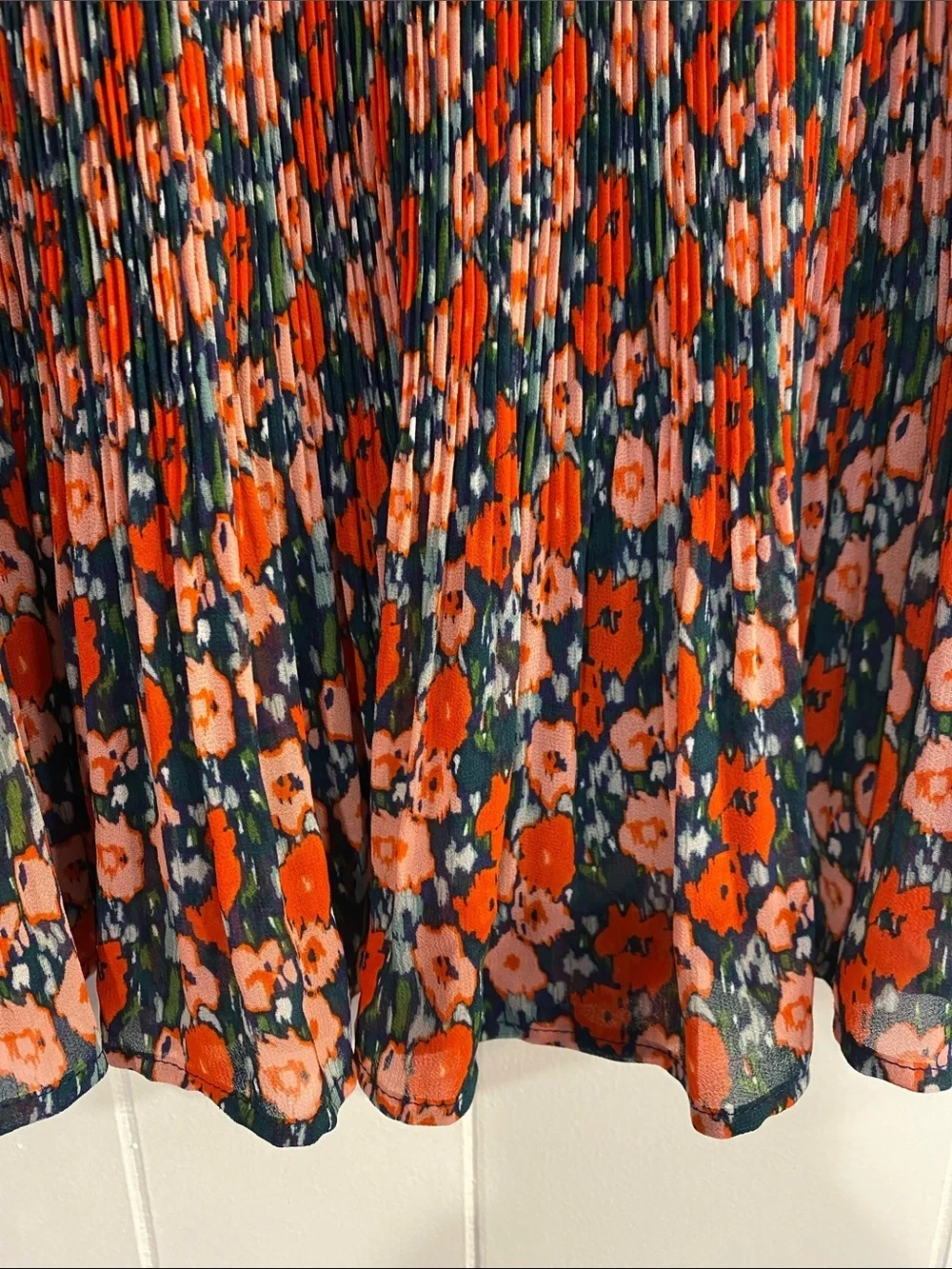 Boden Pleated Floral Skirt | Preppy Dopamine Cottagecore Euro Summer | Size 14